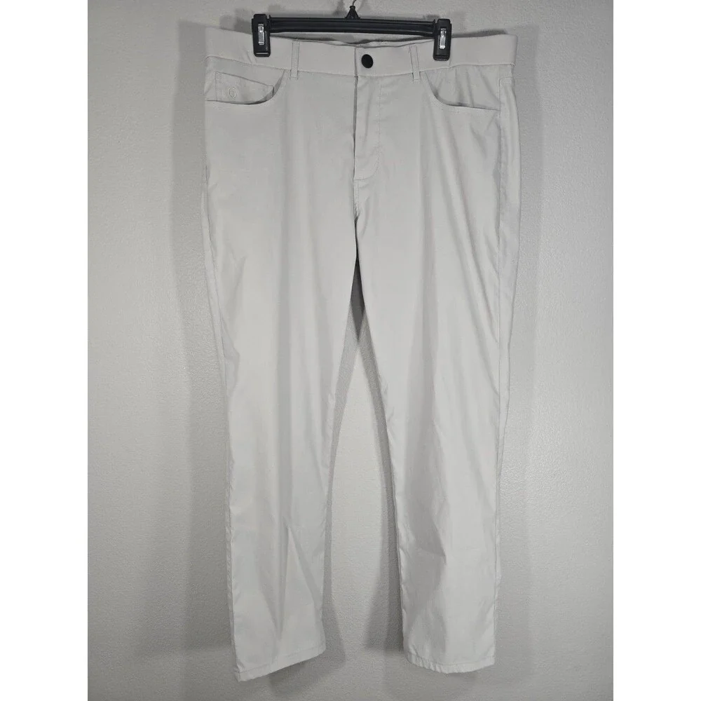 Greyson Performance Wainscott Stretch Golf Pants Light Grey Men's 36x30 BQ